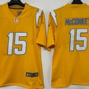 Los Angeles Chargers #15 Ladd McConkey Limited Yellow Vapor Jersey