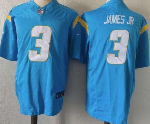 Los Angeles Chargers #3 Derwin James Jr Limited Light Blue FUSE Vapor Jersey