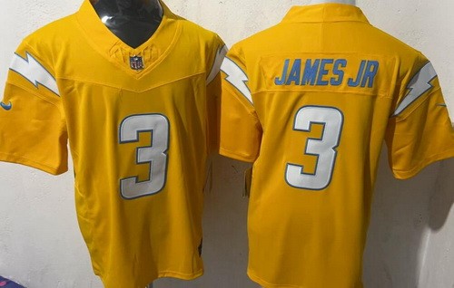 Los Angeles Chargers #3 Derwin James Jr Limited Yellow FUSE Vapor Jersey