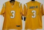 Los Angeles Chargers #3 Derwin James Jr Limited Yellow Vapor Jersey