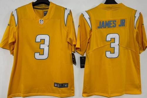 Los Angeles Chargers #3 Derwin James Jr Limited Yellow Vapor Jersey