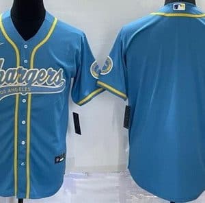 Los Angeles Chargers Blank Powder Blue Baseball Jersey