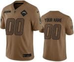 Los Angeles Chargers Customized Brown 2023 Salute To Service Jersey