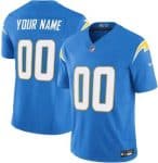Los Angeles Chargers Customized Limited Powder Blue FUSE Vapor Jersey