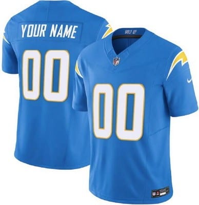 Los Angeles Chargers Customized Limited Powder Blue FUSE Vapor Jersey