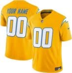 Los Angeles Chargers Customized Limited Yellow FUSE Vapor Jersey