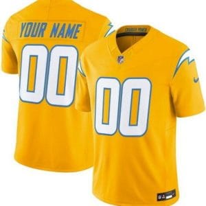 Los Angeles Chargers Customized Limited Yellow FUSE Vapor Jersey