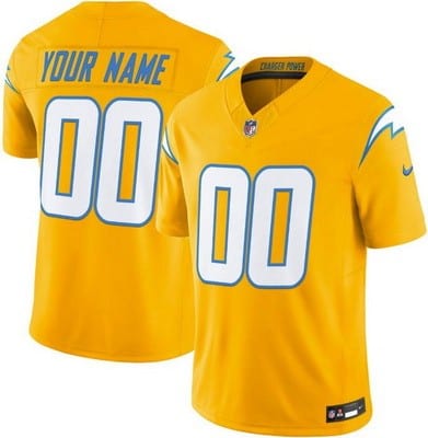 Los Angeles Chargers Customized Limited Yellow FUSE Vapor Jersey