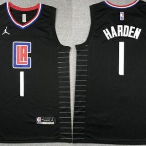 Los Angeles Clippers #1 James Harden Black Icon Swingman Jersey