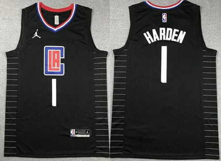 Los Angeles Clippers #1 James Harden Black Icon Swingman Jersey