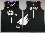Los Angeles Clippers #1 James Harden Black Statement Icon Swingman Jersey