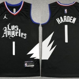 Los Angeles Clippers #1 James Harden Black Statement Icon Swingman Jersey
