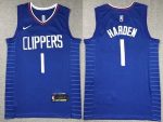 Los Angeles Clippers #1 James Harden Blue Icon Swingman Jersey