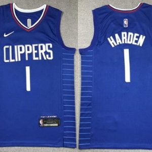 Los Angeles Clippers #1 James Harden Blue Icon Swingman Jersey