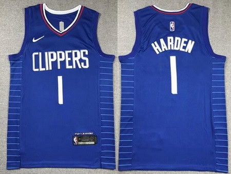 Los Angeles Clippers #1 James Harden Blue Icon Swingman Jersey