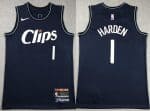 Los Angeles Clippers #1 James Harden Navy 2023 City Icon Swingman Jersey