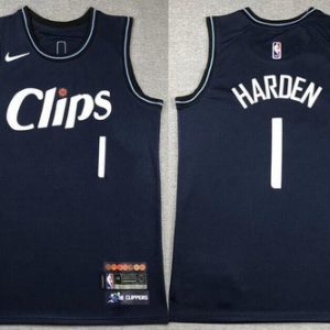 Los Angeles Clippers #1 James Harden Navy 2023 City Icon Swingman Jersey