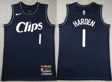 Los Angeles Clippers #1 James Harden Navy 2023 City Icon Swingman Jersey