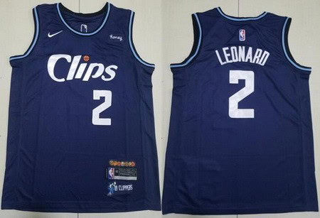 Los Angeles Clippers #2 Kawhi Leonard Navy 2023 City Icon Sponsor Swingman Jersey