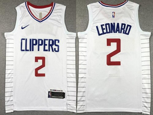 Los Angeles Clippers #2 Kawhi Leonard White Icon Swingman Jersey