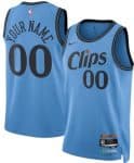 Los Angeles Clippers Custom Light Blue 2024 City Heat Press Jersey