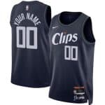 Los Angeles Clippers Custom Navy 2023 City Icon Heat Press Jersey