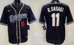 Los Angeles Dodgers #11 Roki Sasaki Black Fashion Baseball Jersey