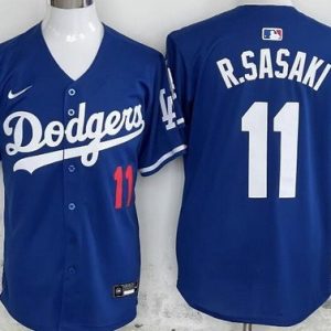 Los Angeles Dodgers #11 Roki Sasaki Blue Limited Jersey