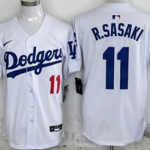 Los Angeles Dodgers #11 Roki Sasaki White Limited Jersey