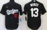 Los Angeles Dodgers #13 Max Muncy Black 2020 Cool Base Jersey