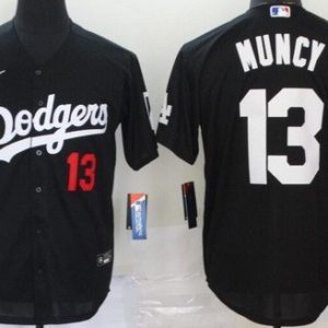 Los Angeles Dodgers #13 Max Muncy Black 2020 Cool Base Jersey