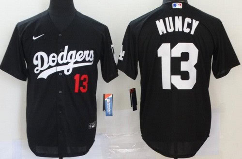 Los Angeles Dodgers #13 Max Muncy Black 2020 Cool Base Jersey