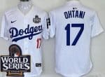 Los Angeles Dodgers #17 Shohei Ohtani White 2024 World Series Limited Jersey