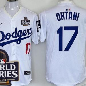 Los Angeles Dodgers #17 Shohei Ohtani White 2024 World Series Limited Jersey