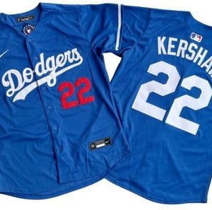 Los Angeles Dodgers #22 Clayton Kershaw Blue Limited Jersey