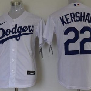 Los Angeles Dodgers #22 Clayton Kershaw White 2020 Cool Base Jersey
