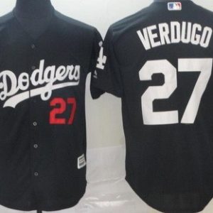 Los Angeles Dodgers #27 Alex Verdugo Black 2019 Cool Base Jersey