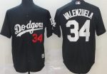 Los Angeles Dodgers #34 Fernando Valenzuela Black 2019 Cool Base Jersey