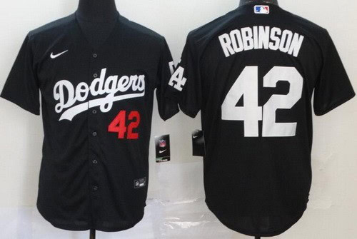 Los Angeles Dodgers #42 Jackie Robinson Black 2020 Cool Base Jersey