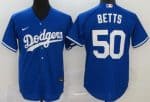 Los Angeles Dodgers #50 Mookie Betts Blue 2020 Cool Base Jersey