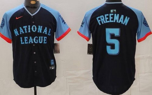 Los Angeles Dodgers #5 Freddie Freeman Navy 2024 All Star Limited Jersey