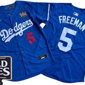 Los Angeles Dodgers #5 Freddie Freeman Royal 2024 World Series Limited Jersey