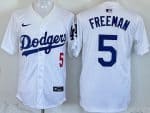 Los Angeles Dodgers #5 Freddie Freeman White Limited Jersey