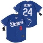 Los Angeles Dodgers #8#24 Kobe Bryant Blue 2020 Cool Base Jersey