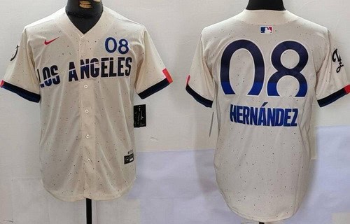 Los Angeles Dodgers #8 Enrique Hernandez Cream City Connect Limited Jersey