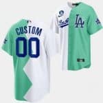 Los Angeles Dodgers Customized Bad Bunny White Green 2022 MLB All Star Celebrity Softball Game Cool Base Jersey