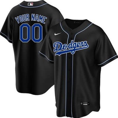 Los Angeles Dodgers Customized Black Cool Base Jersey