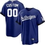 Los Angeles Dodgers Customized Blue 2021 City Connect Cool Base Jersey