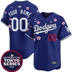 Los Angeles Dodgers Customized Blue 2025 Tokyo Series Limited Jersey