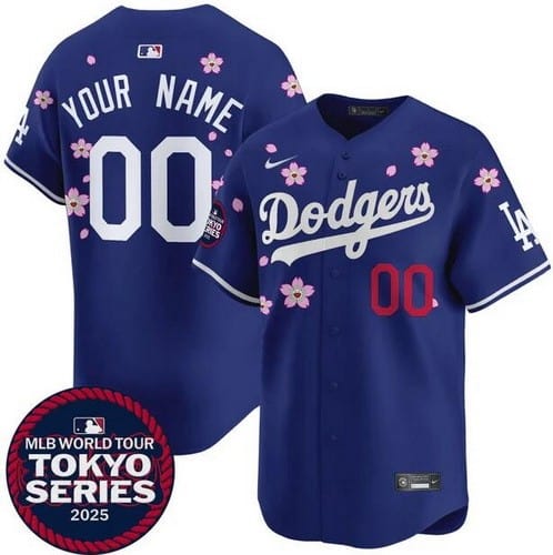 Los Angeles Dodgers Customized Blue 2025 Tokyo Series Limited Jersey